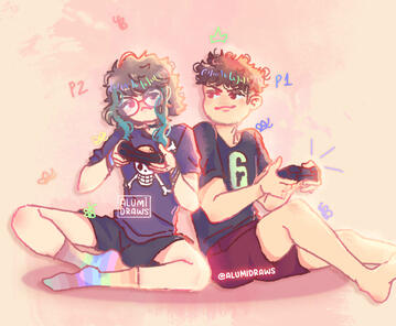 Gamer couple